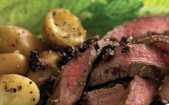 Caesar Beef Steak with Chunky Olive Tapenade